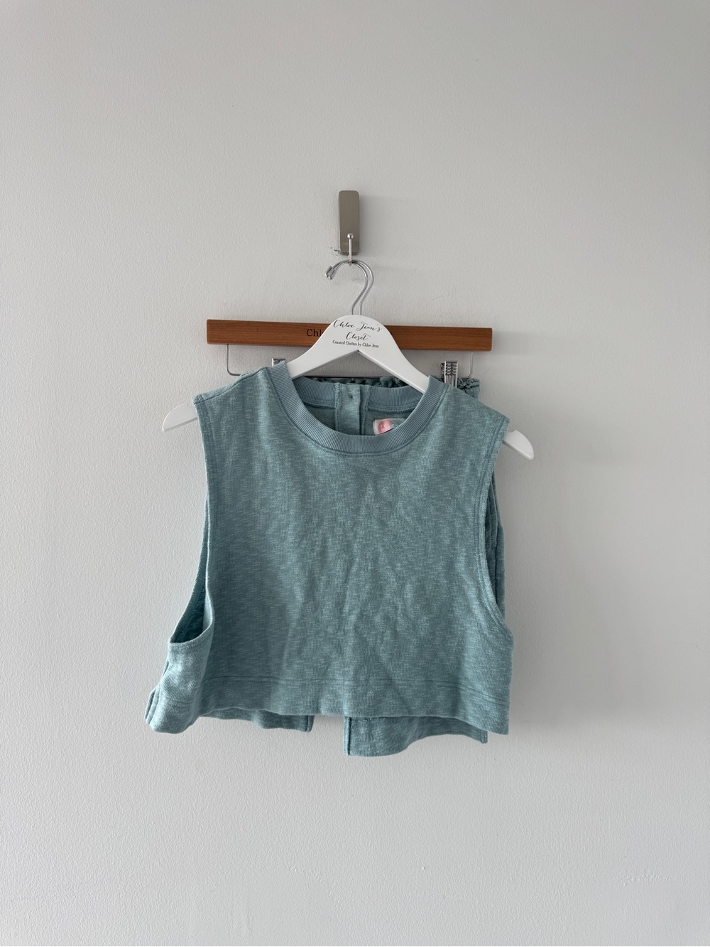 FREE PEOPLE Blue Two Piece Tank Short Set XS